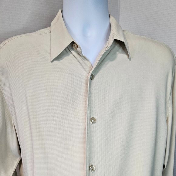 Tommy Bahama Other - Tommy Bahama Long Sleeve Button Down, Cream, Silk, Size Medium